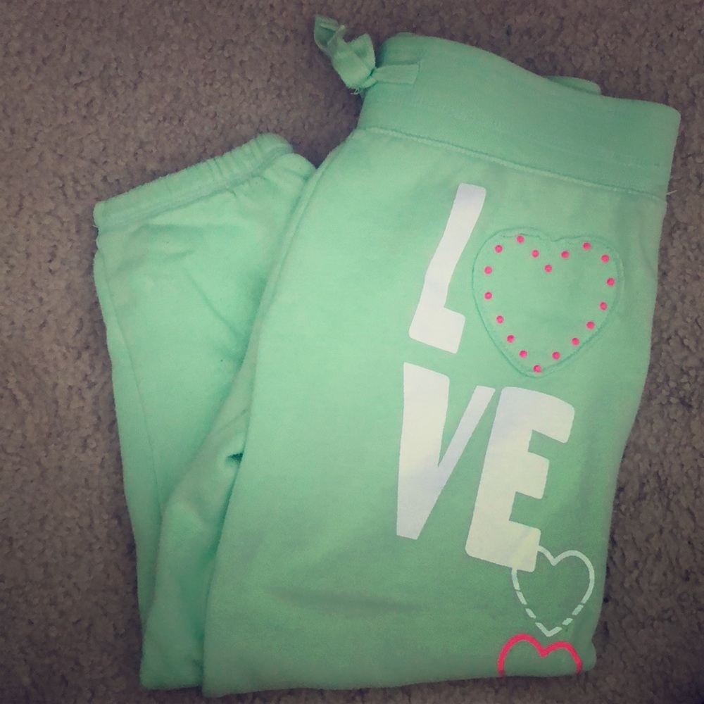 green sweatpants